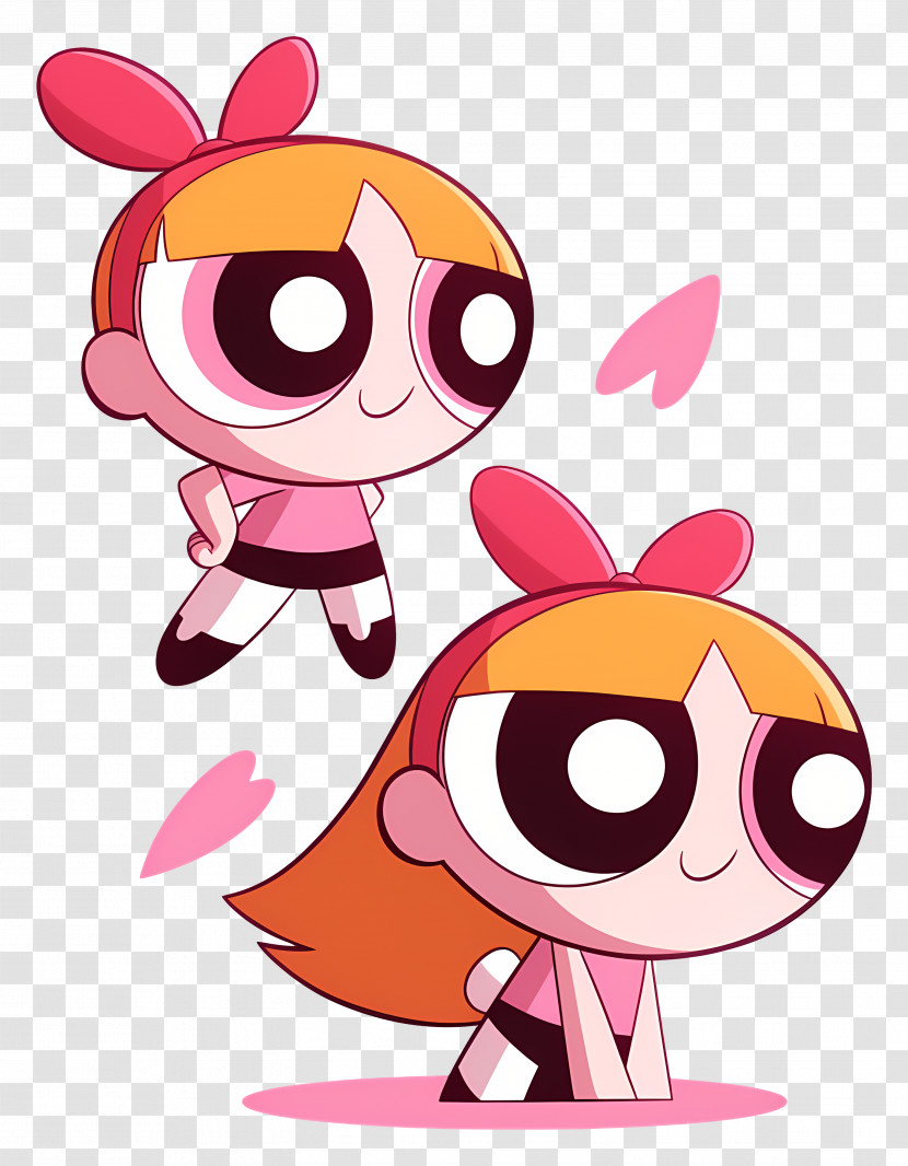 Powerpuff Girls - Cartoon Girls In Pink Transparent PNG