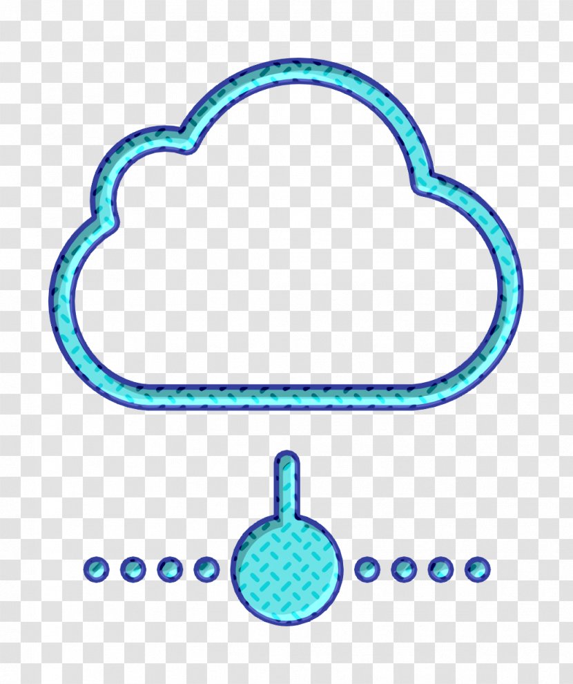 Cloud Computing Icon Business Set - Turquoise Transparent PNG