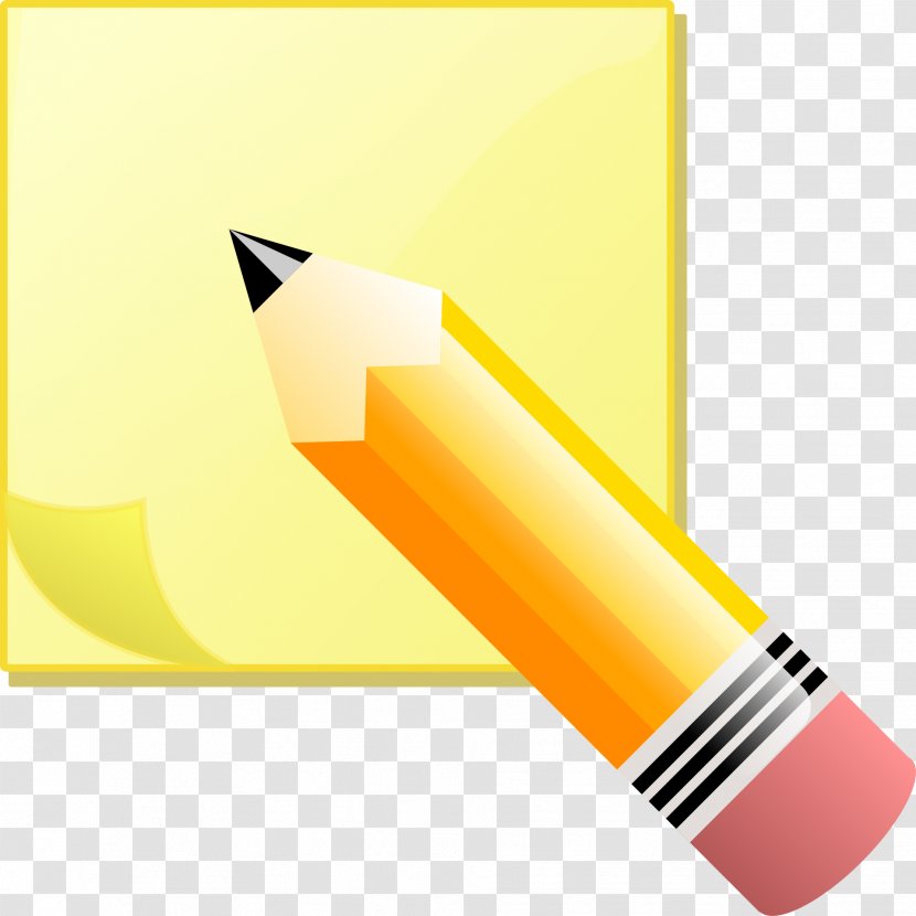 Post-it Note Paper Clip Art - Free Content - Yellow Cartoon Pen And Transparent PNG