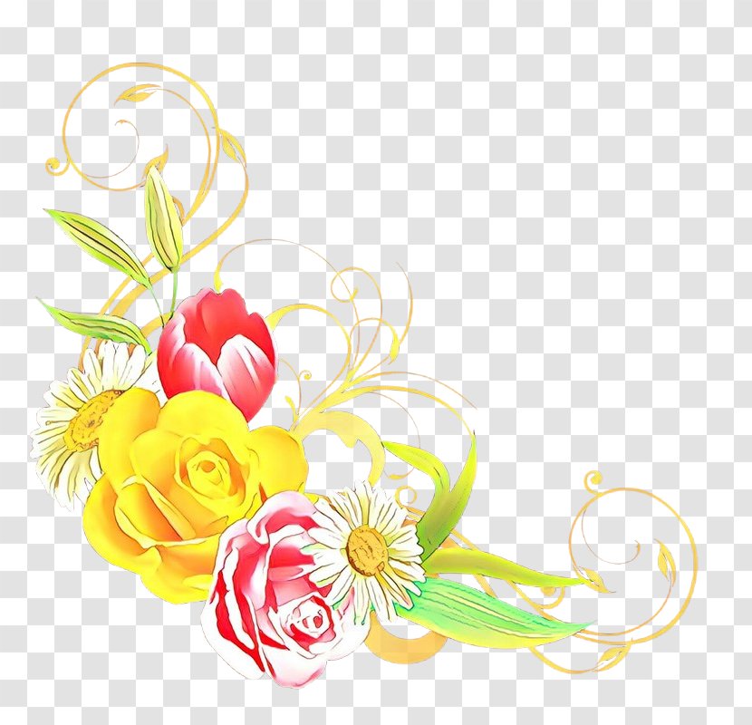 Garden Roses Floral Design Cut Flowers Illustration - Flower Transparent PNG