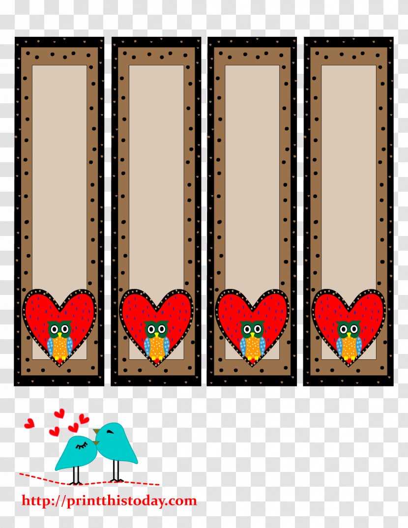 Paper Bookmark Valentine's Day Heart - Valentine S - Kids Border Transparent PNG
