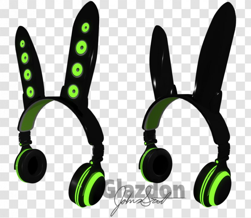 Headphones Audio Art Rabbit Color - Wearing A Headset Transparent PNG