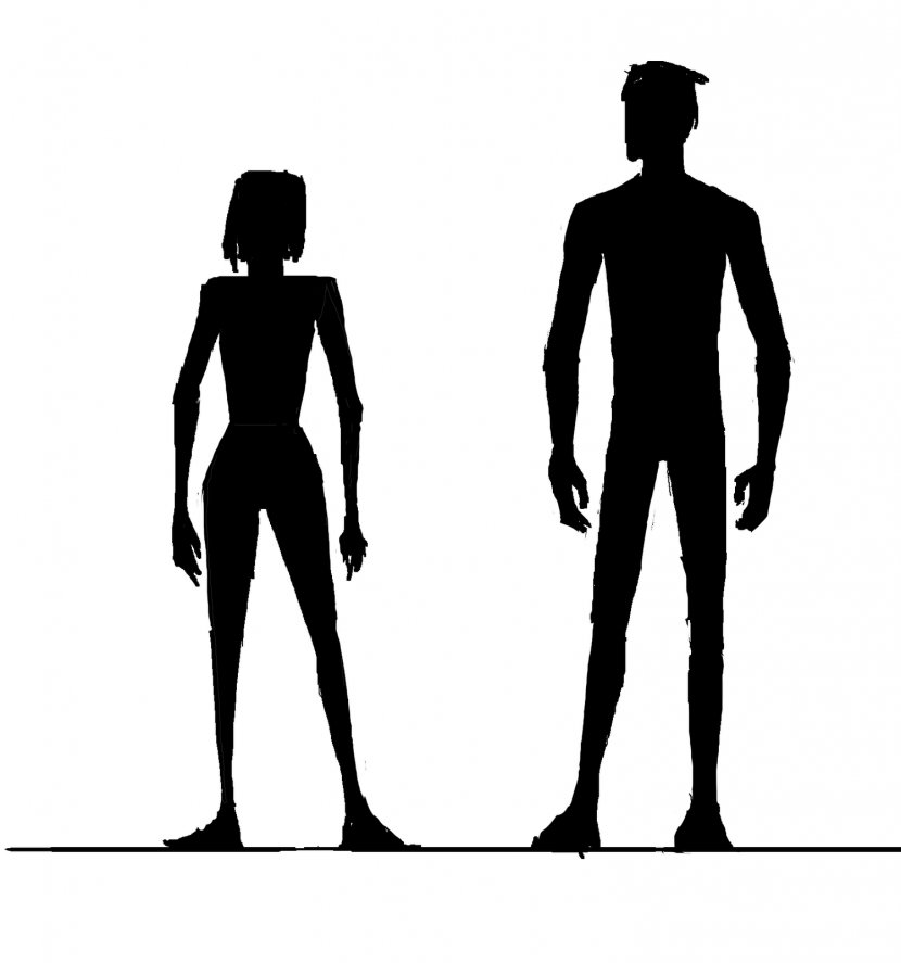 Female Body Shape Silhouette Human Clip Art - Black And White - Cliparts Transparent PNG