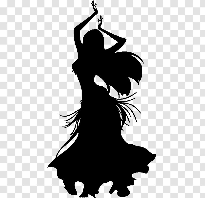 Belly Dance Silhouette Tribal Fusion - Shimmy - Wall Decal Transparent PNG