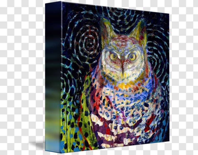 Owl The Starry Night Art Gallery Wrap Canvas Transparent PNG