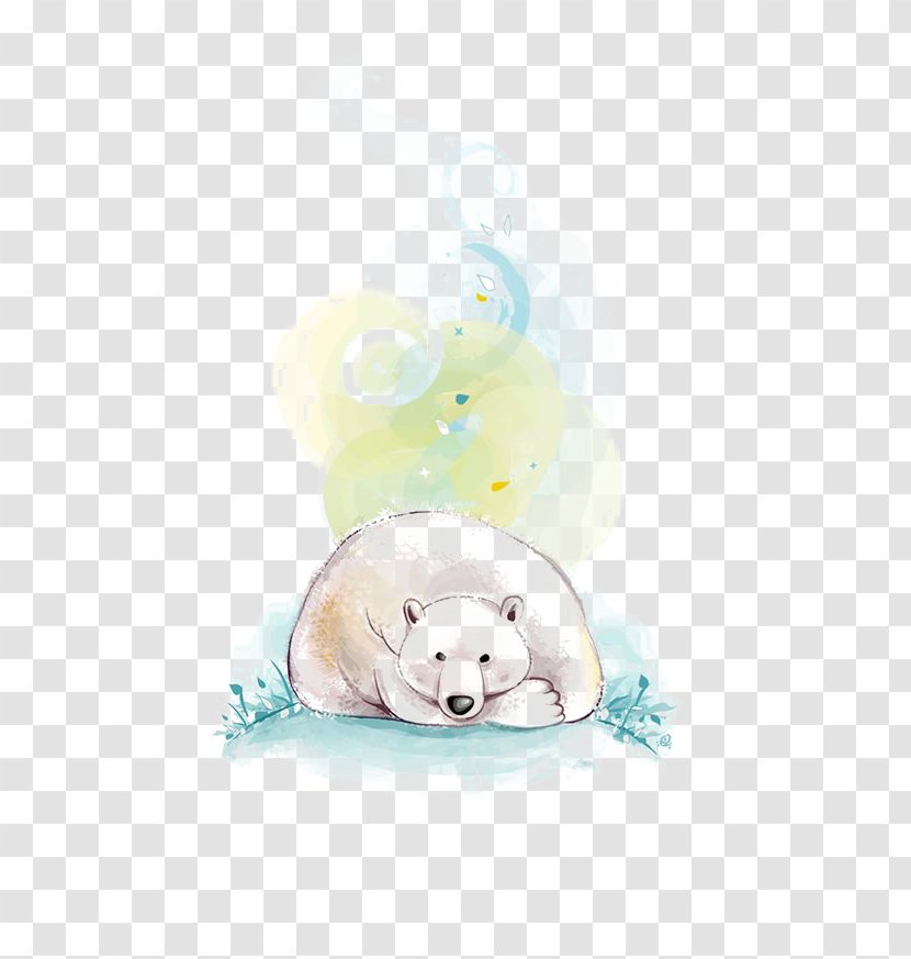 Polar Bear Great Pyrenees Illustration - Cartoon Transparent PNG