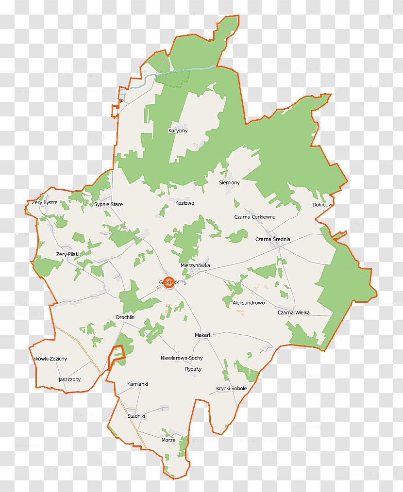Grodzisk, Siemiatycze County Map Bezirk Bialystok Gmina Wikipedia - Tree Transparent PNG