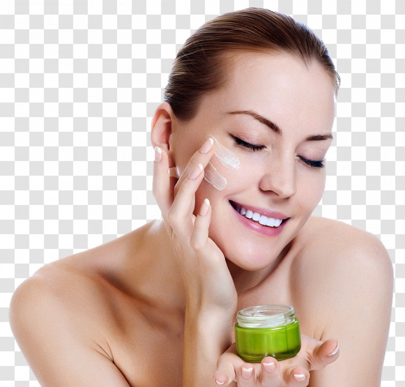 Natural Skin Care Anti-aging Cream Moisturizer - Forehead - With Beauty Products Transparent PNG