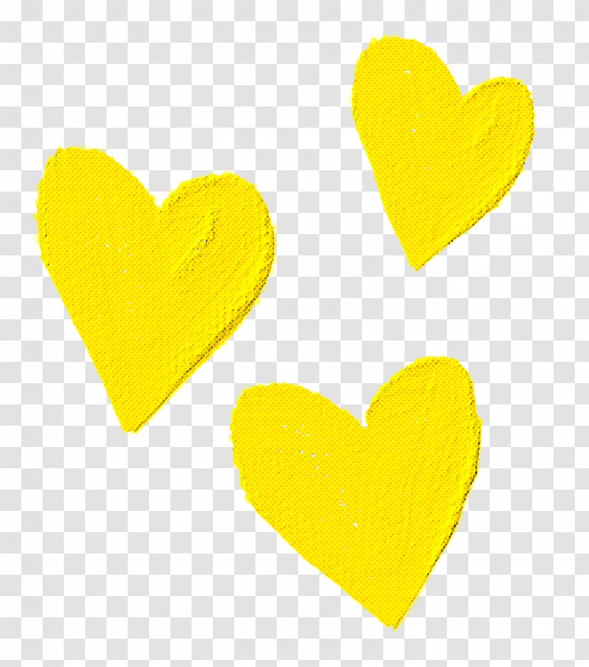 Heart Yellow Love Font Heart Transparent PNG