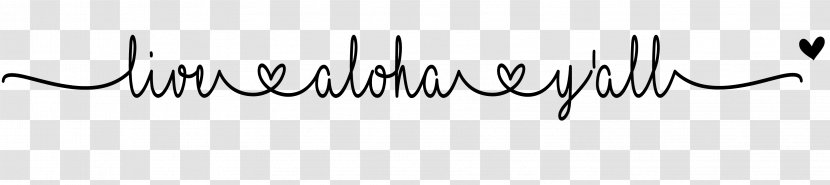 Aloha Alabama BBQ And Bakery Logo Brand Calligraphy - Black White Transparent PNG