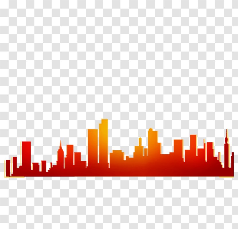 Silhouette Download - Orange - City Transparent PNG