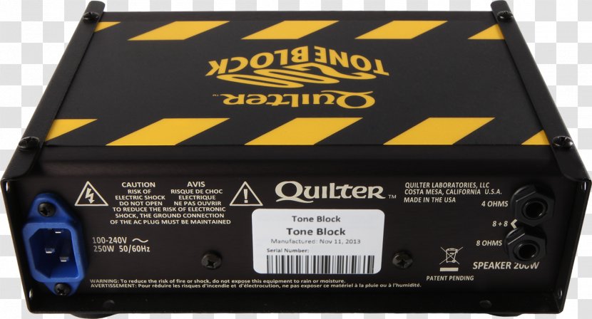 Guitar Amplifier Quilter ToneBlock 200 Power Converters - Toneblock - Red Transparent PNG