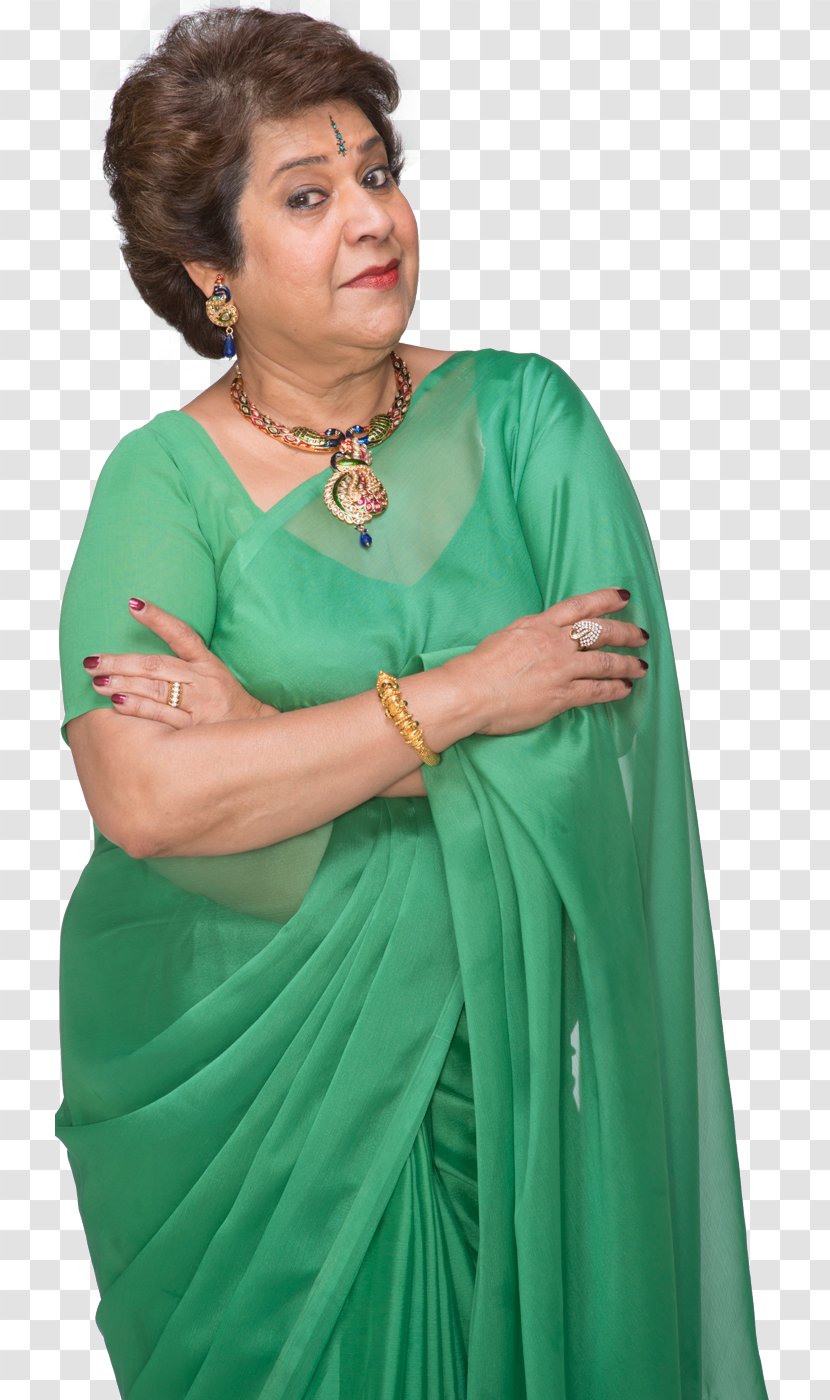 Tannishtha Chatterjee UNindian Kumud Merani Binky Aunty Sari - Dress - India Transparent PNG