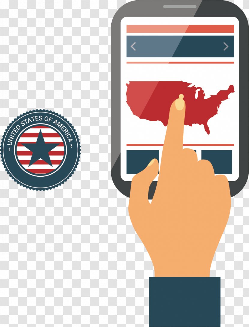 United States Infographic Euclidean Vector Icon - Communication - US Mobile Phone Map Transparent PNG