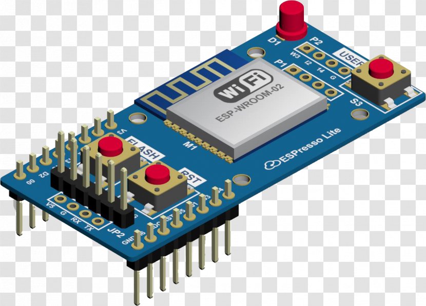 Microcontroller Flash Memory ESP32 Arduino ESP8266 - Circuit Component - Network Cards Adapters Transparent PNG