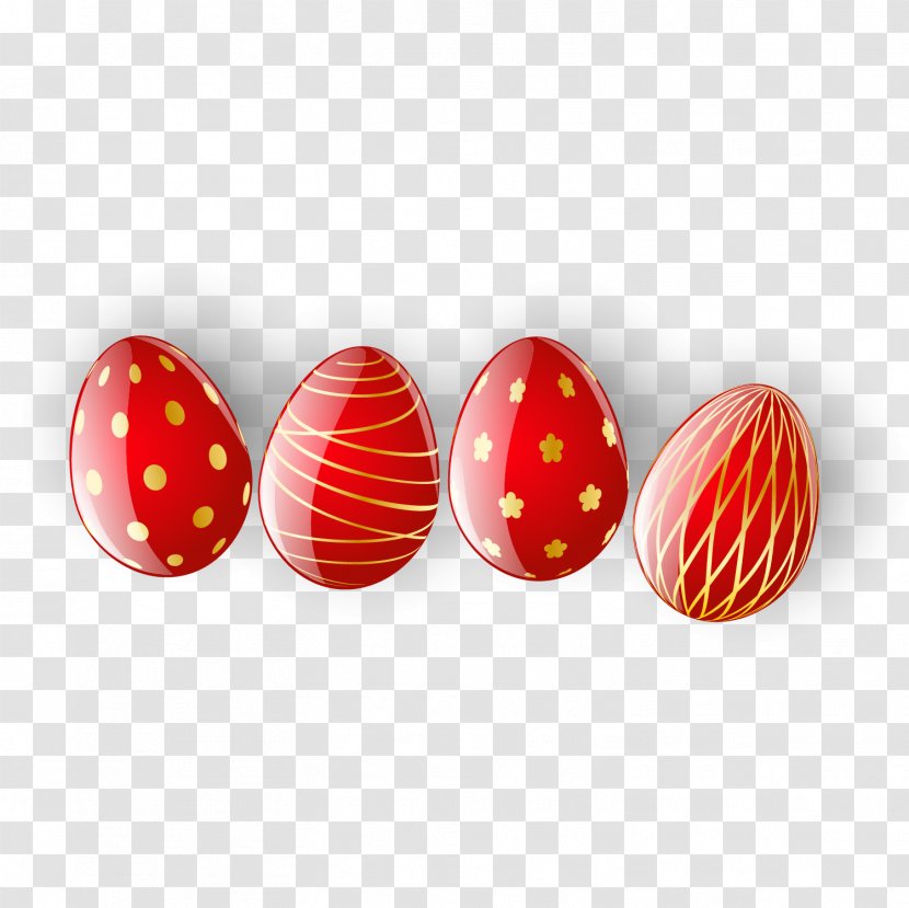 Red Easter Egg - Decorating - Vector Transparent PNG