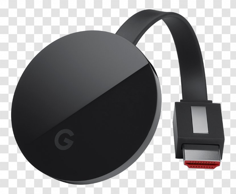 Google Chromecast Ultra 4K Resolution Streaming Media Digital Player - Electronics Accessory Transparent PNG