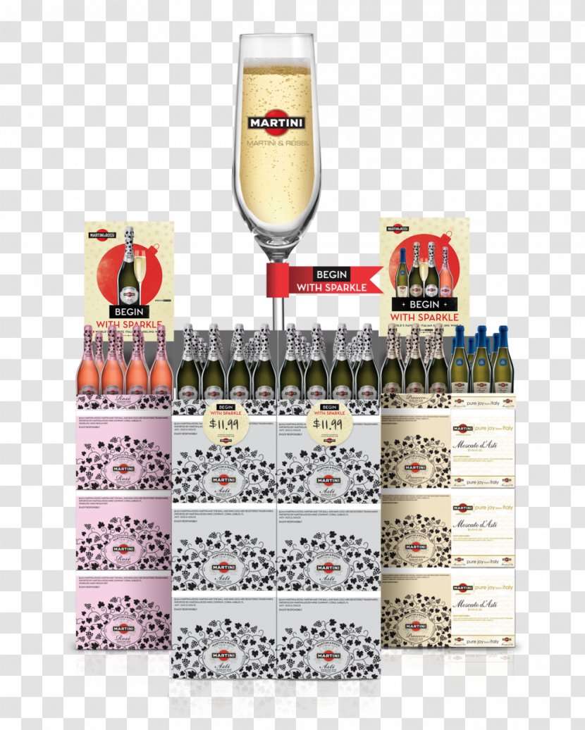 Martini Asti DOCG Sparkling Wine Alcoholic Drink - Champagne Transparent PNG