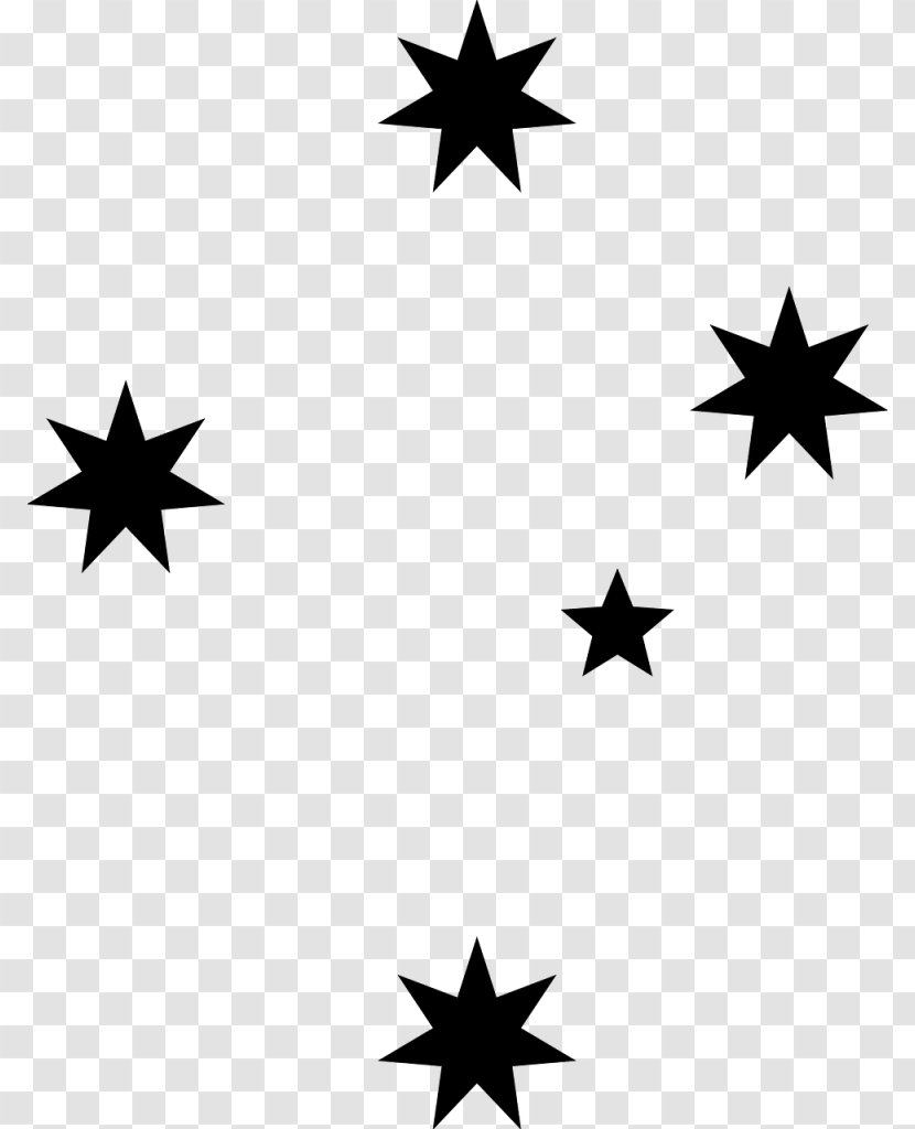 Cartoon Star - Heptagram - Southern Cross Transparent PNG
