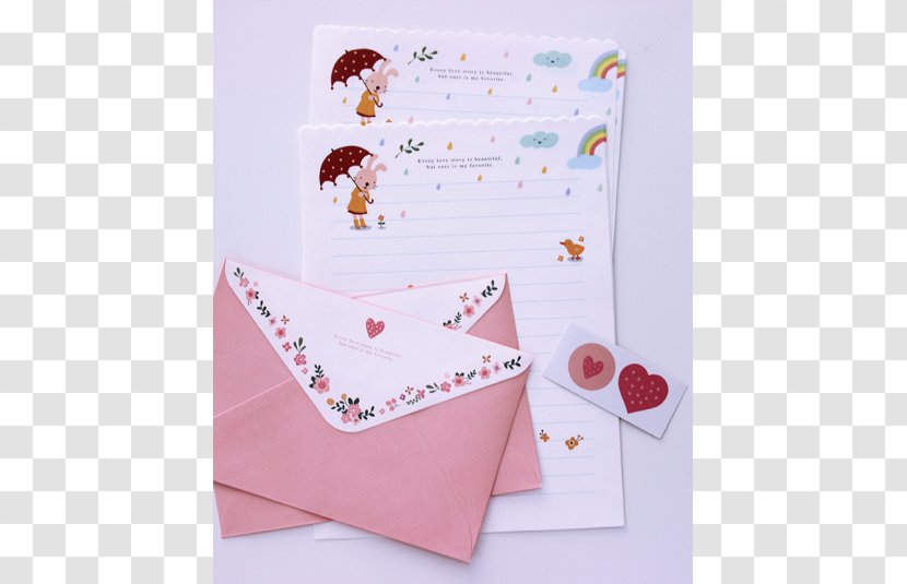 Paper Material Envelope Pink M - Alphabet Collection Transparent PNG