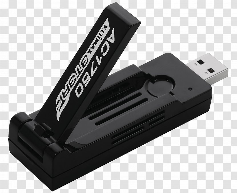 USB Flash Drives Edimax AC1750 Dual-Band Wi-Fi 3.0 Adapter EW-7833UAC IEEE 802.11ac - Usb Transparent PNG