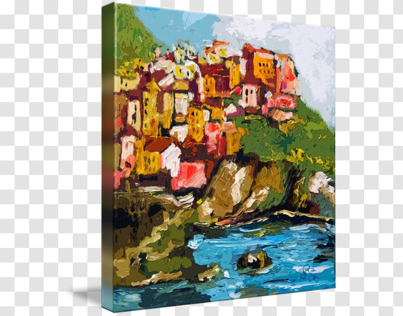 Painting Acrylic Paint Cinque Terre Gallery Wrap Transparent PNG
