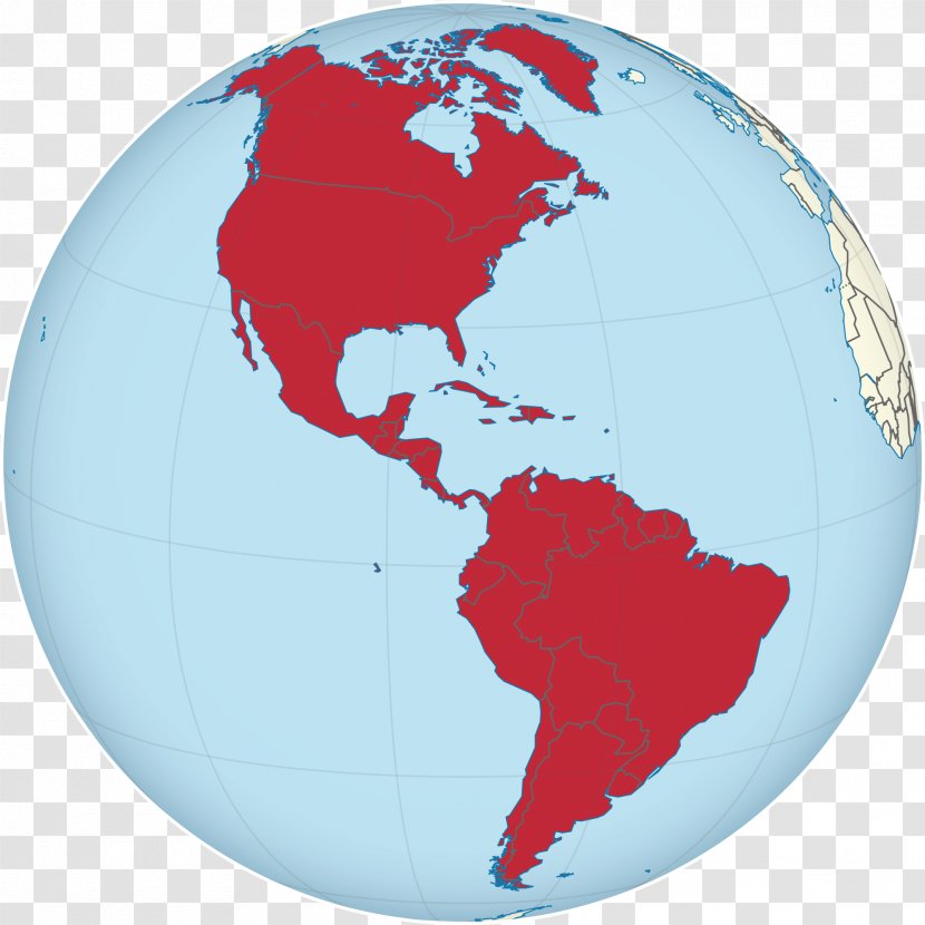 United States South America New World Orthographic Projection Map - Global Transparent PNG