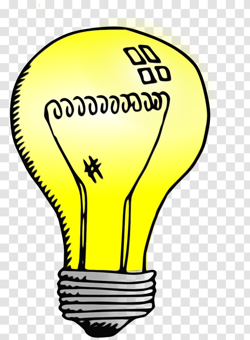 Light Bulb Cartoon - Silhouette - Yellow Transparent PNG