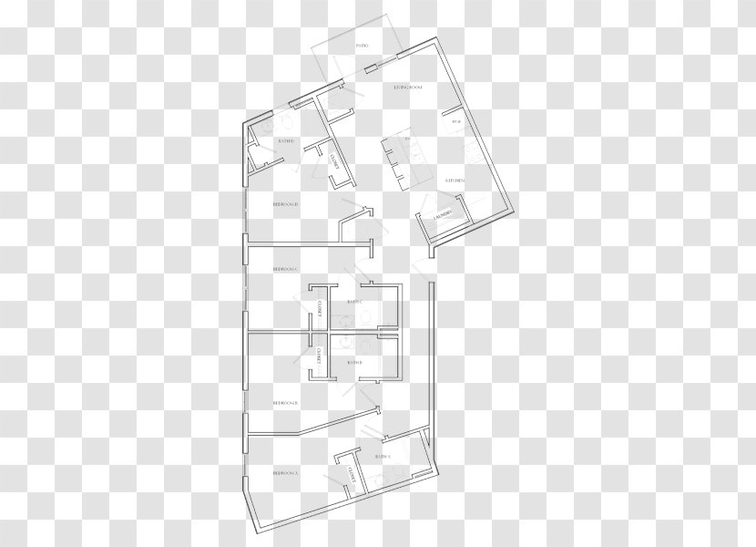 Paper Floor Plan Angle Line Product Design - White Transparent PNG