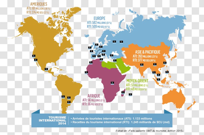 World Map Drawing Pin - Area - Global Tourism Transparent PNG