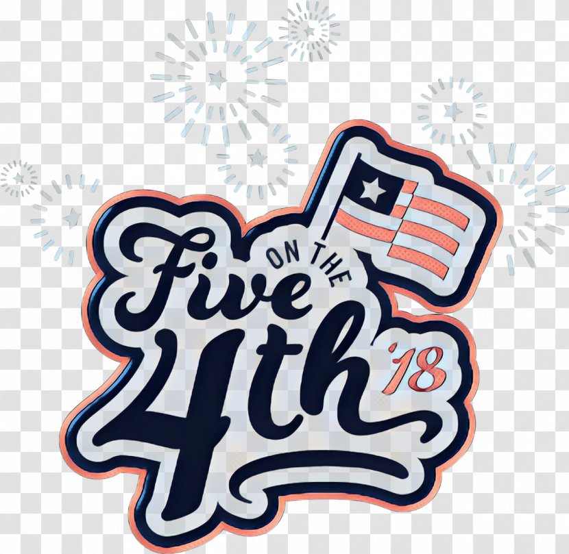 Independence Day Text - Retro - Sticker Transparent PNG