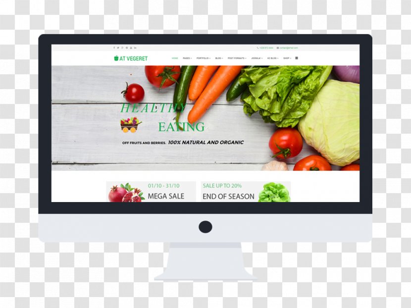 Vegetable Computer Monitors Fruit Joomla - Display Advertising Transparent PNG