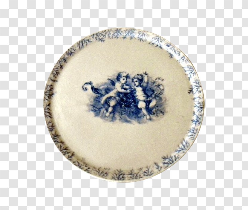 Plate Porcelain Blue And White Pottery Sitzendorf - Ruby Lane Transparent PNG
