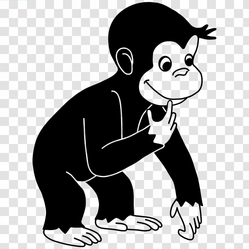 Wall Decal Curious George Motiv Character - Silhouette - Pedal Transparent PNG