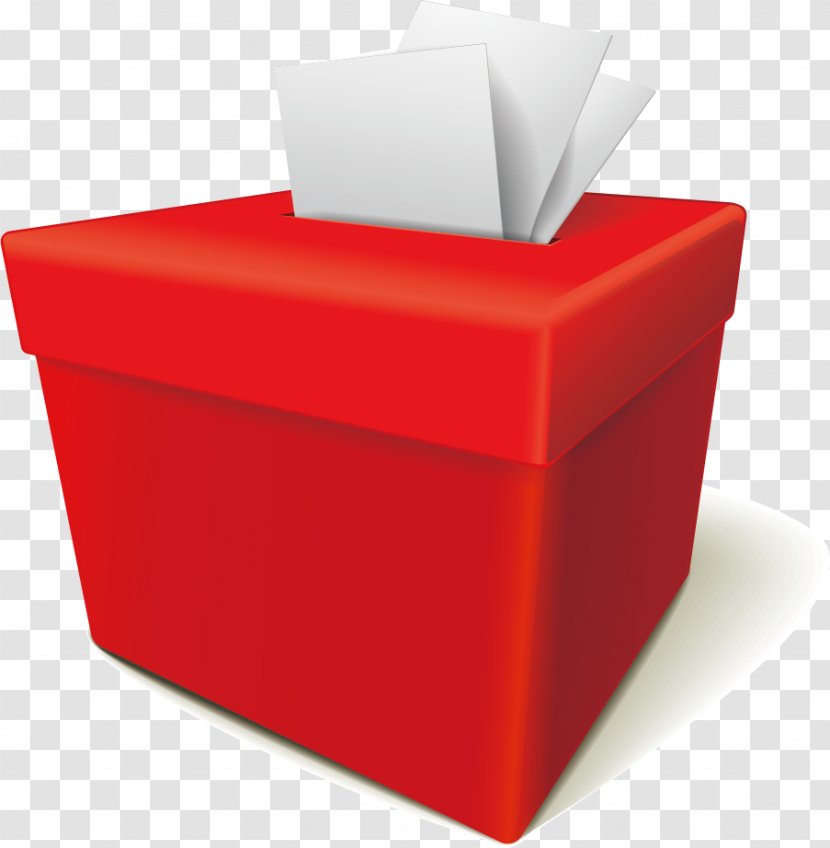 Ballot Box Voting - Designer - Red Transparent PNG