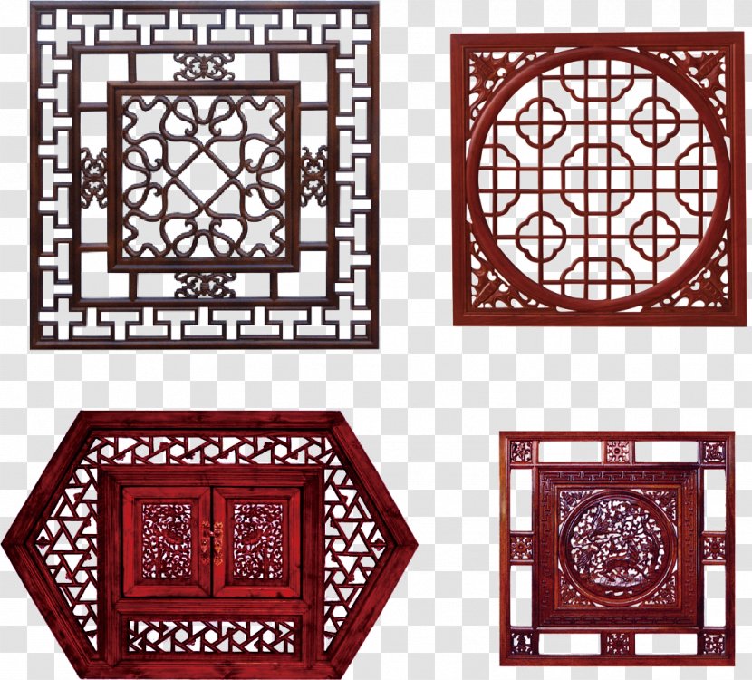 Window Motif Papercutting - Classical Carved Windows Transparent PNG