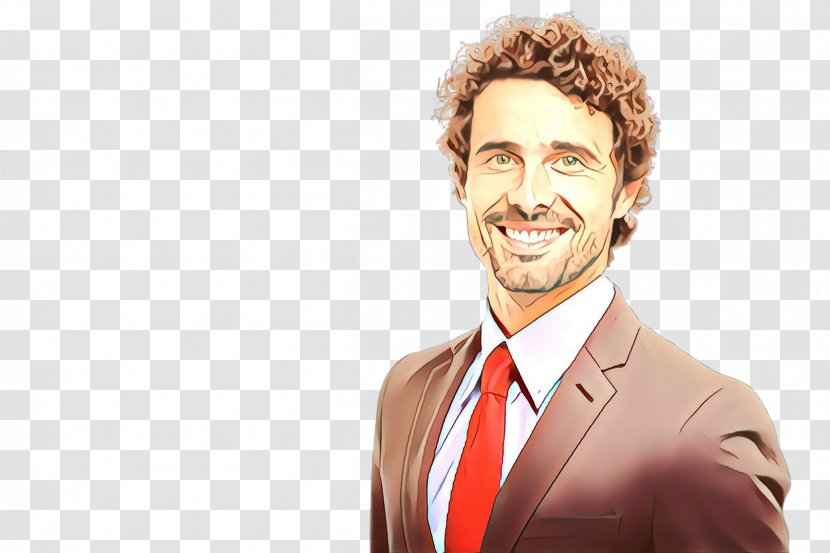 Cartoon Chin Smile Gentleman Businessperson - Portrait Suit Transparent PNG