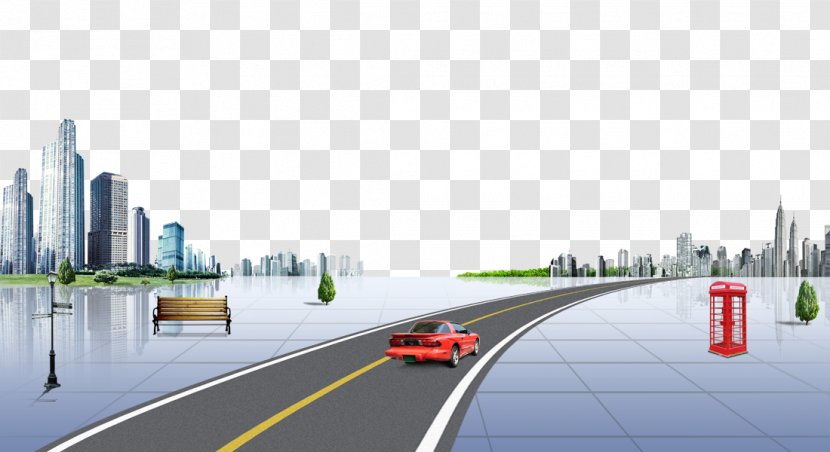 Road Highway City - Software - Urban Construction Background Material Transparent PNG