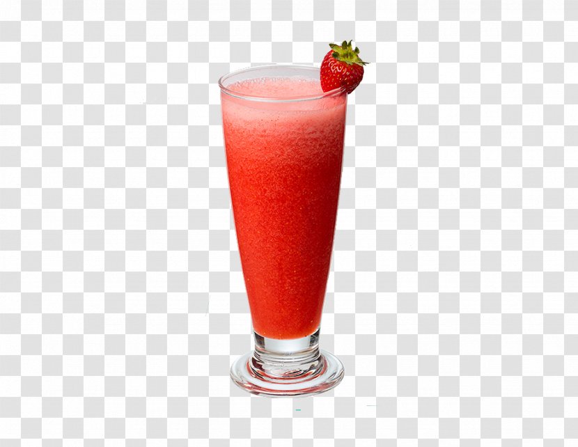 Strawberry Juice Smoothie Cocktail - Non Alcoholic Beverage Transparent PNG
