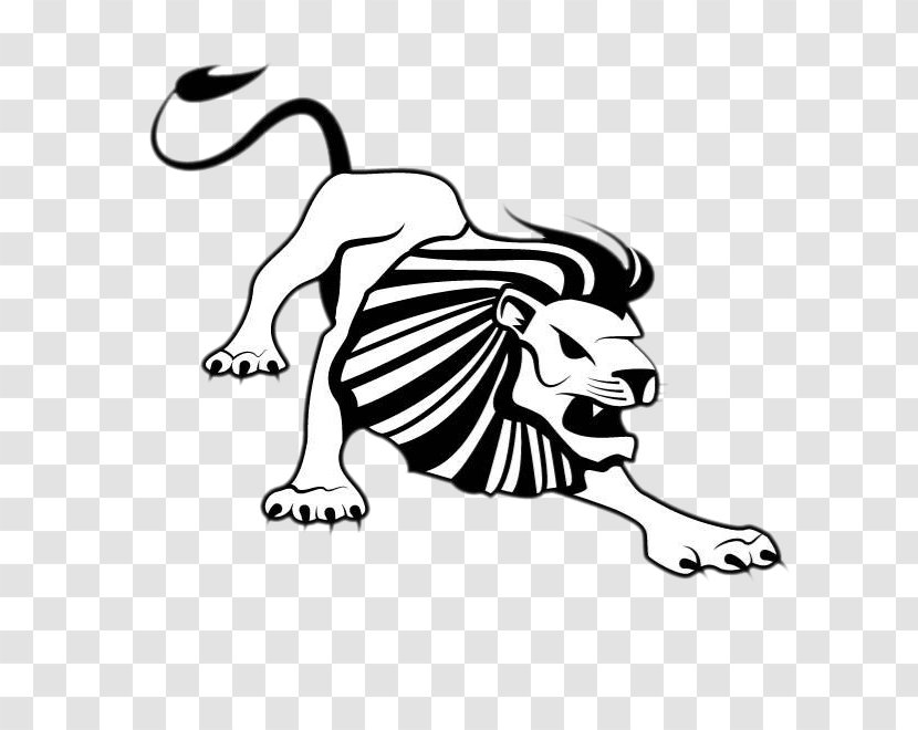 Tiger Lion Drawing Clip Art - White - Painted Transparent PNG