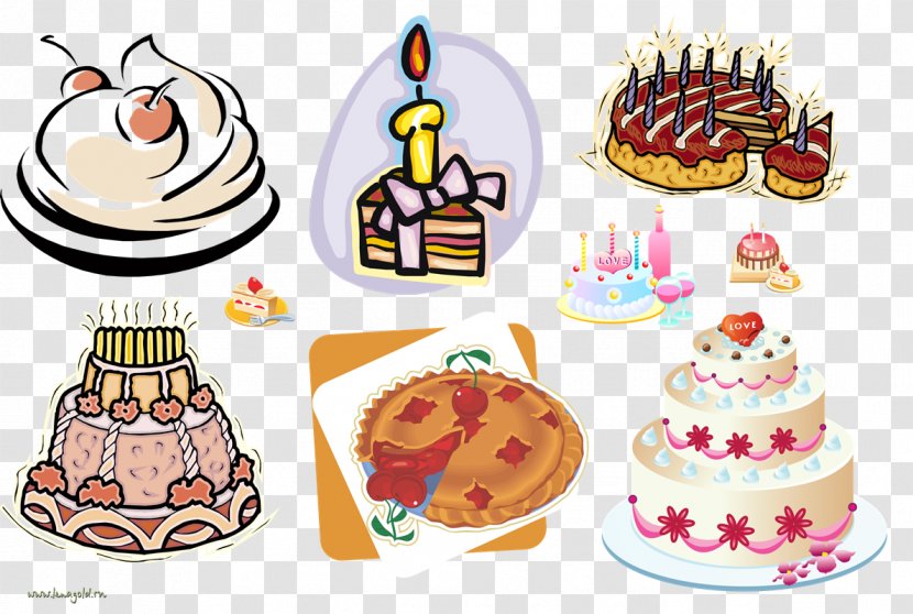 Birthday Cake Torte Decorating Clip Art - Royal Icing - Cupcakes Clipart Transparent PNG