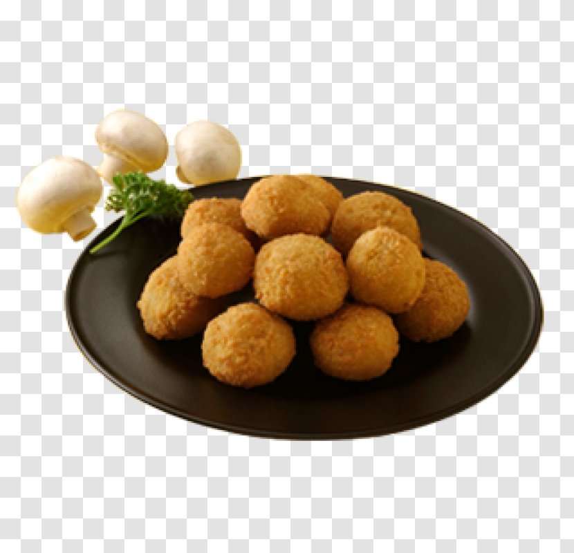 Meatball Croquette Vegetarian Cuisine Pizza Chicken Fingers - Fried Mushrooms - Mushroom Transparent PNG