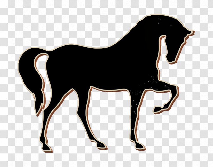 Horse Icon Horses 3 Icon Horse Standing On Three Paws Black Shape Of Side View Icon Transparent PNG