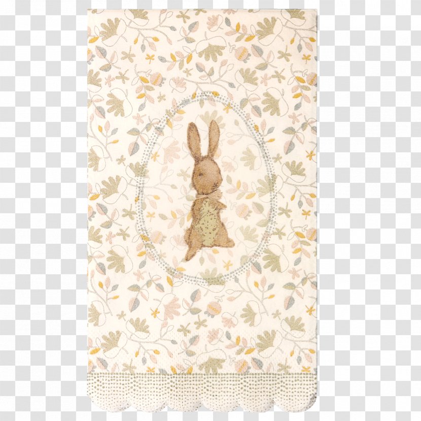 Cloth Napkins Rabbit Paper Servilleta De Papel Easter Bunny - Beige Transparent PNG