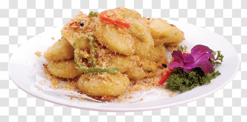 Fritter Chinese Cuisine Cantonese Deep Frying Food - Fried - A Eggplant Box Transparent PNG