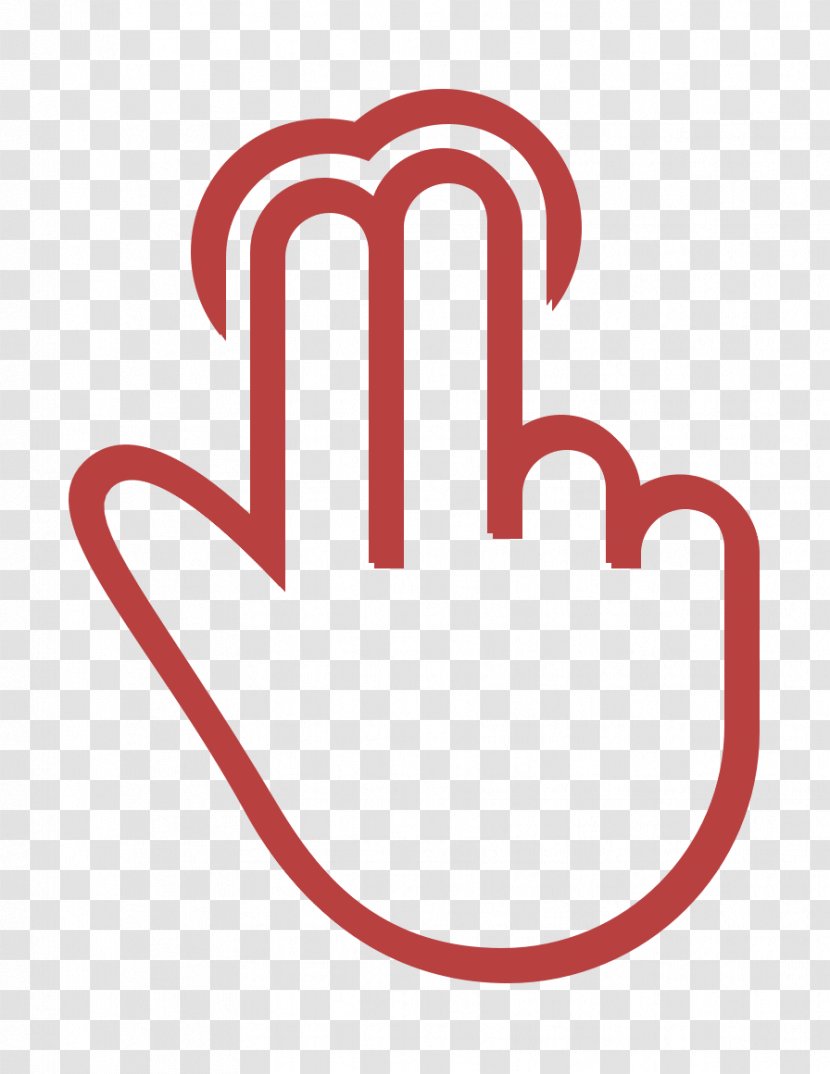 Fingers Icon Gesture Hand - Logo Text Transparent PNG
