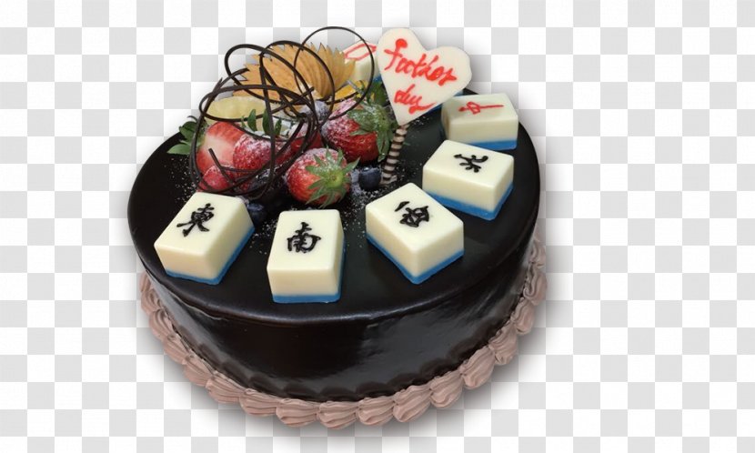 Chocolate Cake Mahjong Birthday Torte - Cuisine Transparent PNG