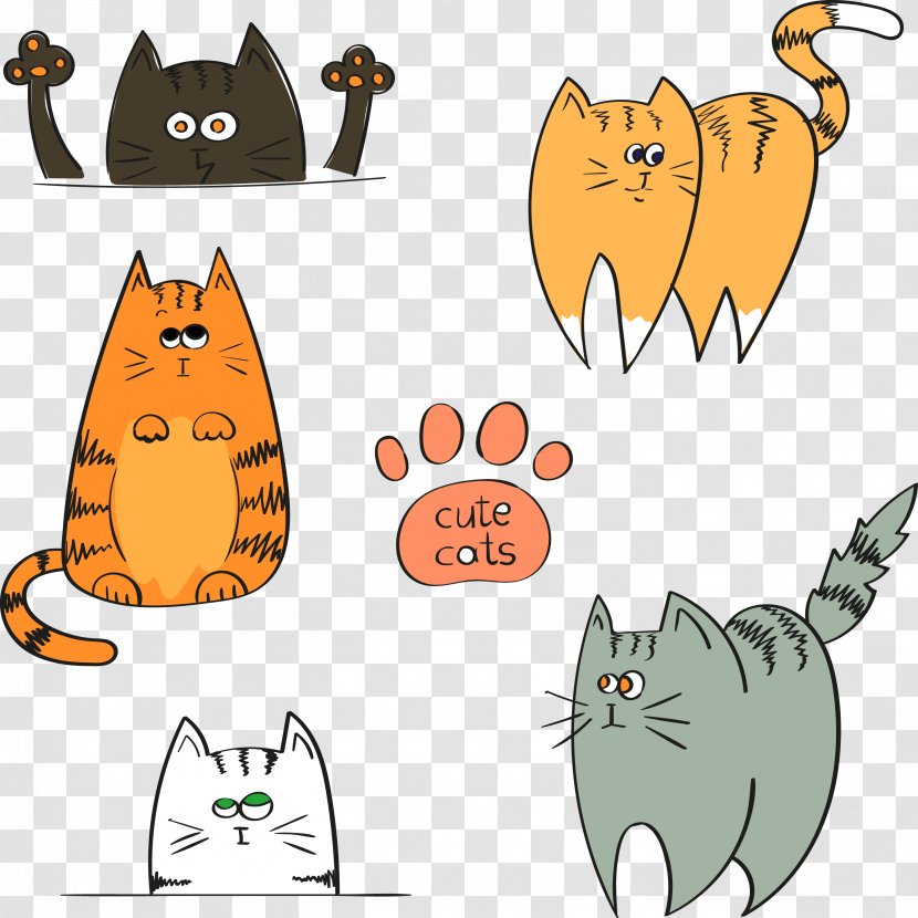 Cat Cartoon Download Illustration - Tree - Vector Transparent PNG