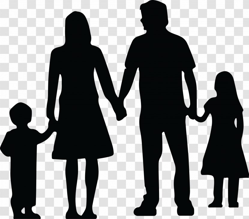 Family Silhouette Daughter Father Clip Art - Son Transparent PNG