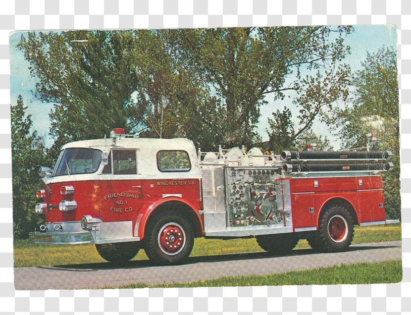 Car Winchester, Virginia Fire Department Engine Truck - Apparatus Transparent PNG